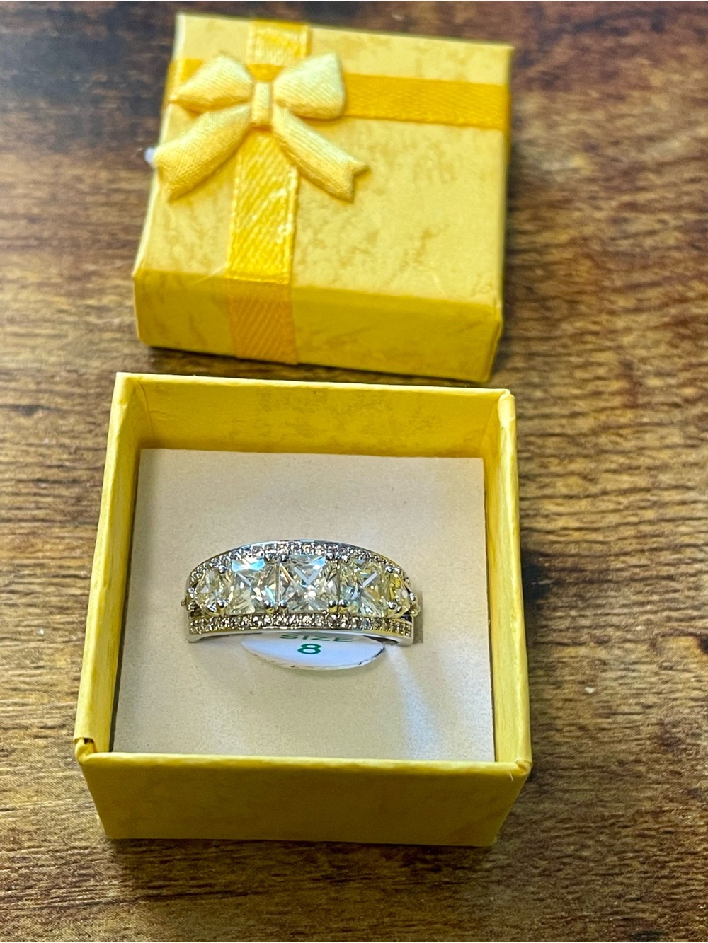 Bomb Party OG Ring - Lemon and Diamond CZ Ring - Size 8